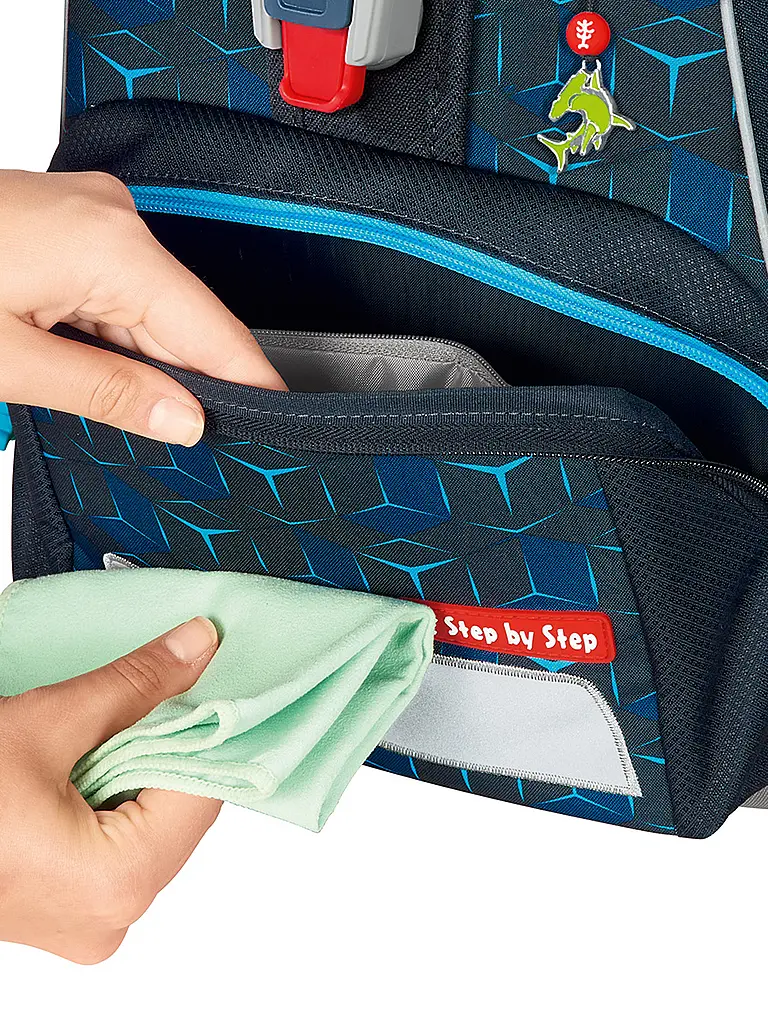 STEP BY STEP | Schultaschen Set 5tlg SPACE Shine Shark Dexte | 