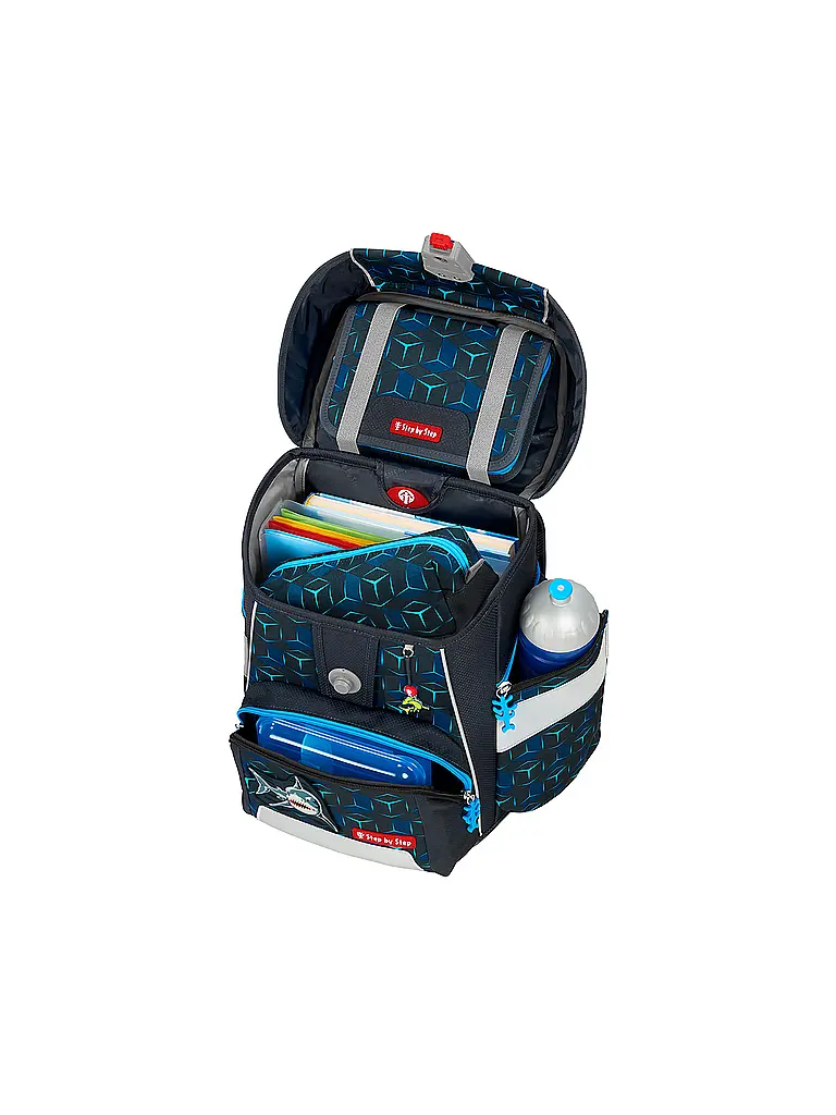 STEP BY STEP | Schultaschen Set 5tlg SPACE Shine Shark Dexte | 