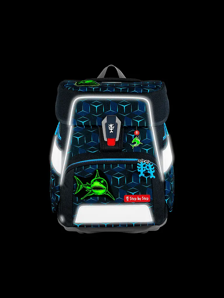 STEP BY STEP | Schultaschen Set 5tlg SPACE Shine Shark Dexte | 