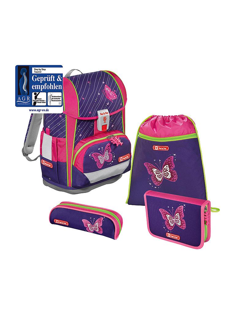 STEP BY STEP | Schultaschen-Set "Light 2" 4-tlg. (Shiny Butterfly) | 