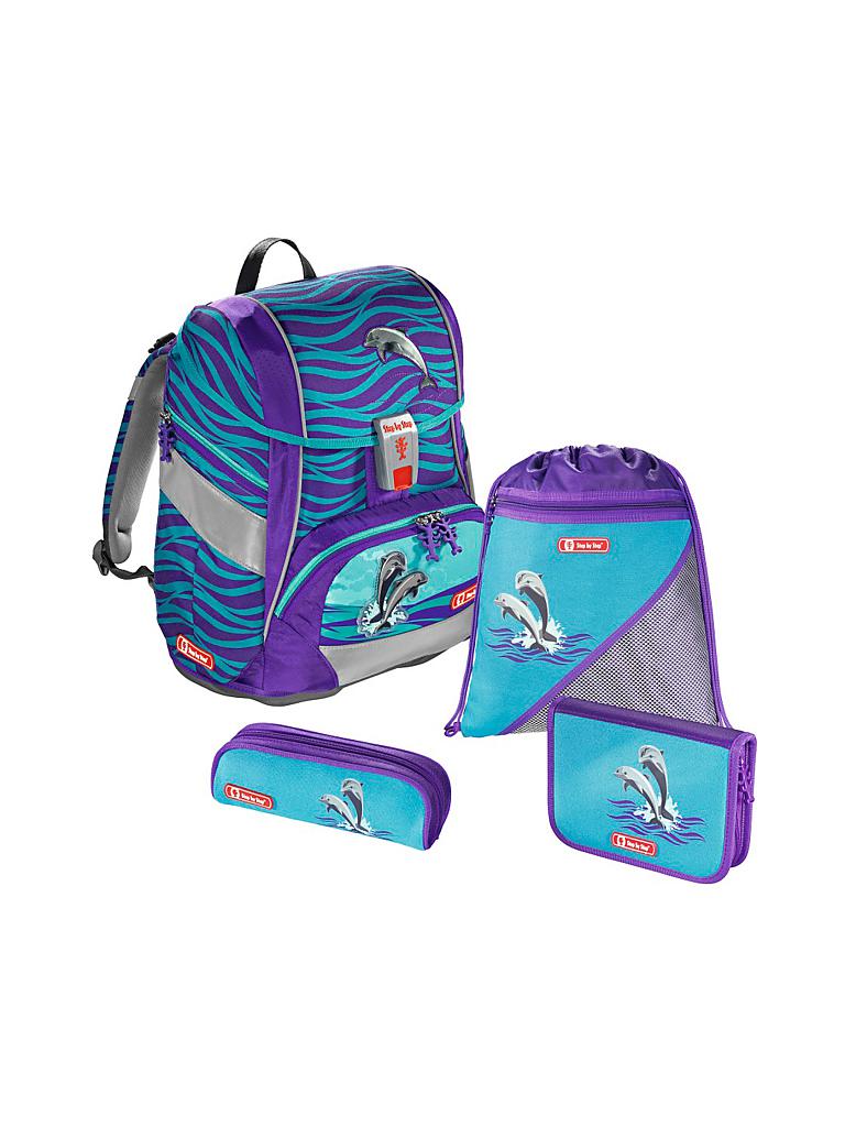 STEP BY STEP | Schultaschen-Set 2in1 "Happy Dolphin" 4-teilig | keine Farbe