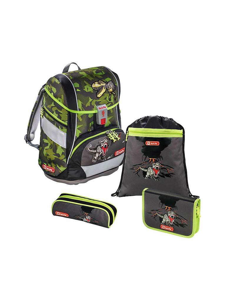 STEP BY STEP | Schultaschen-Set 2in1 "T-Rex" 4-teilig | 