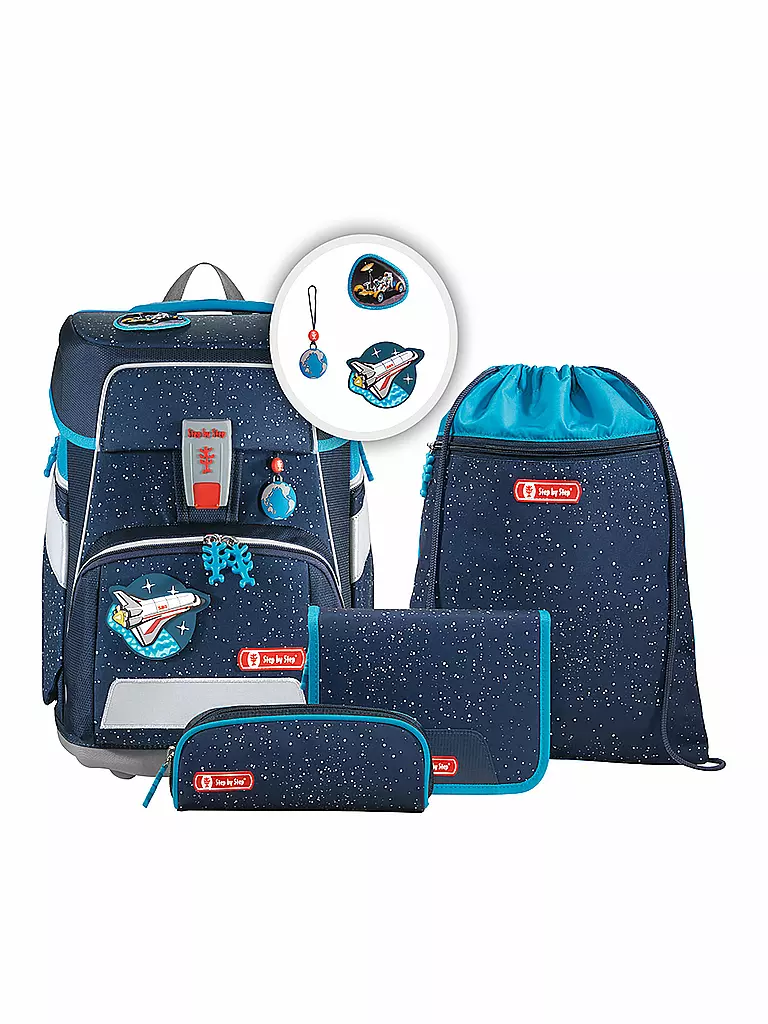 STEP BY STEP | SPACE Schultaschen-Set 5-tlg. "Sky Rocket" | dunkelblau