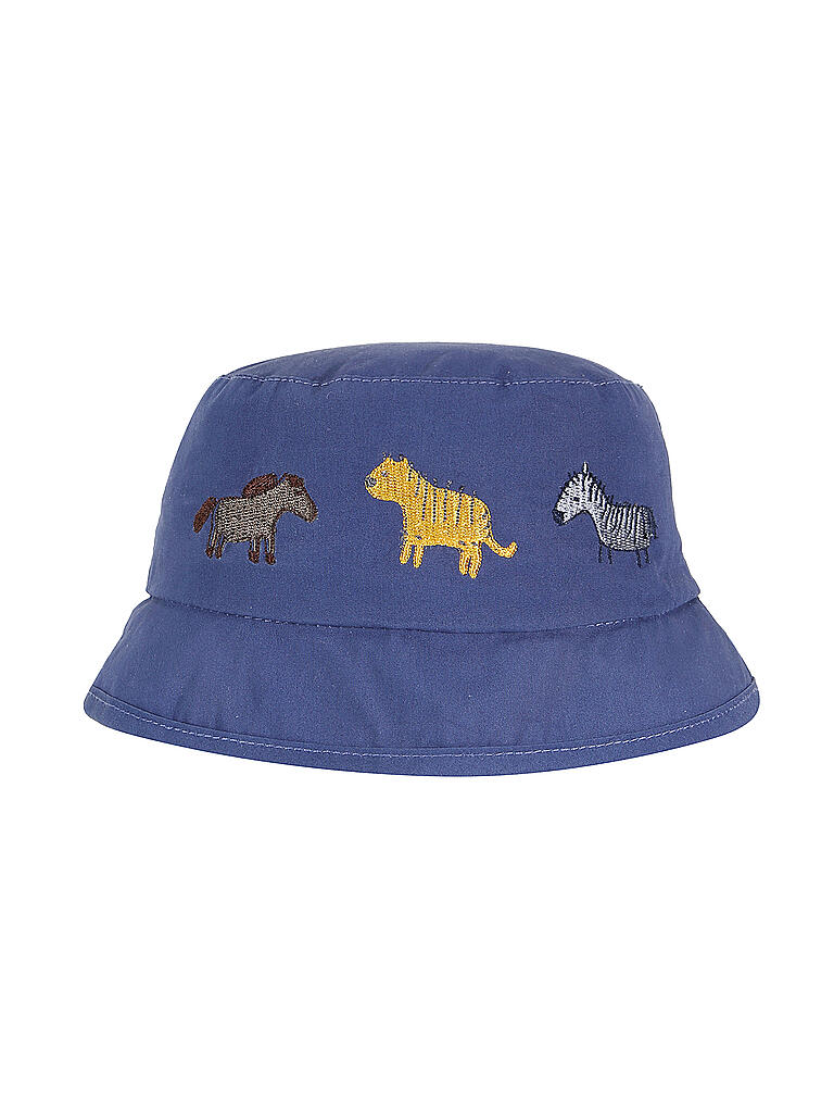 Sterntaler Chapeau De Pêche Réversible Vichy à Carreaux Bonnet, Marine, 43 Mixte Enfant
