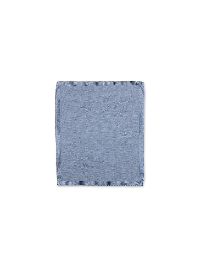STERNTALER | Strick-Schmusedecke  | blau