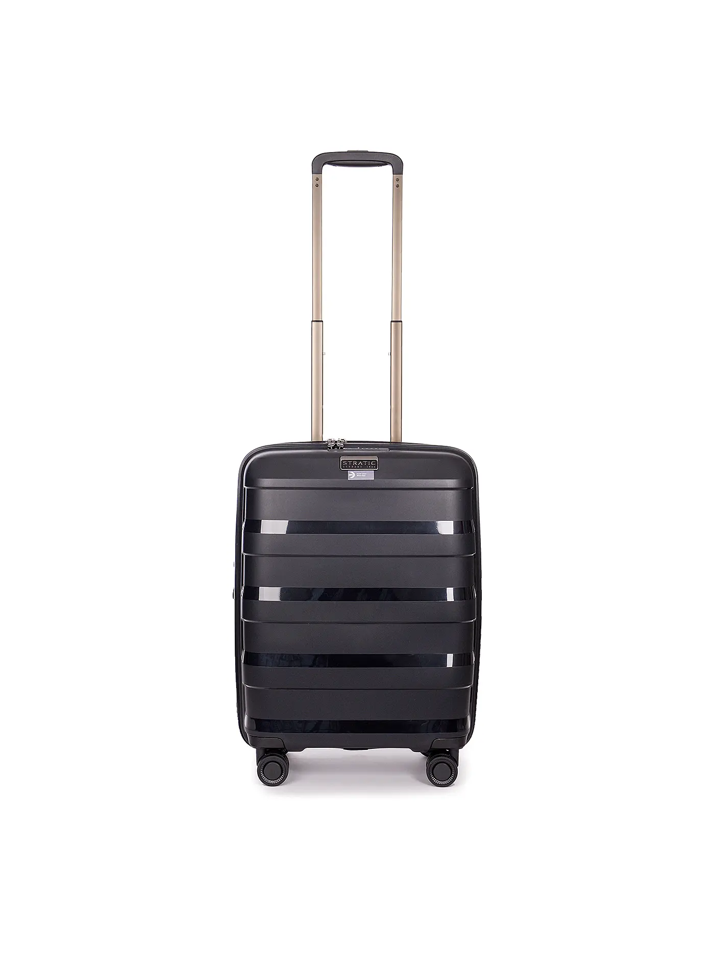 STRATIC | Trolley Straw+ 55cm Beige | schwarz