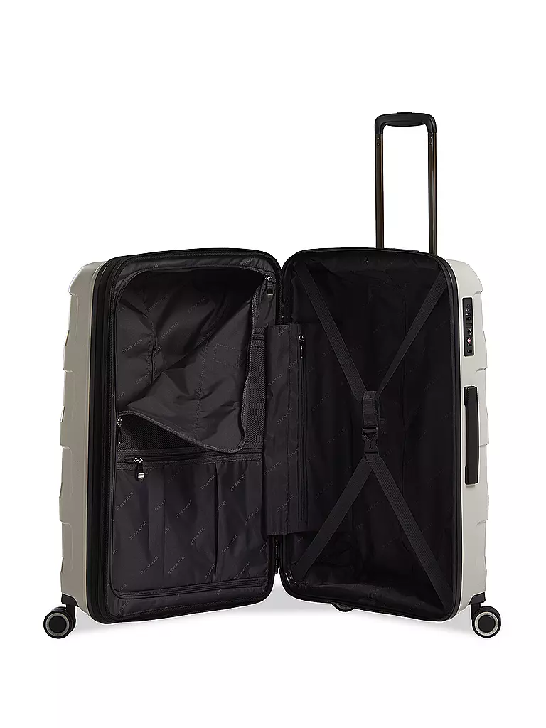 STRATIC | Trolley Straw+ 65cm Beige | schwarz