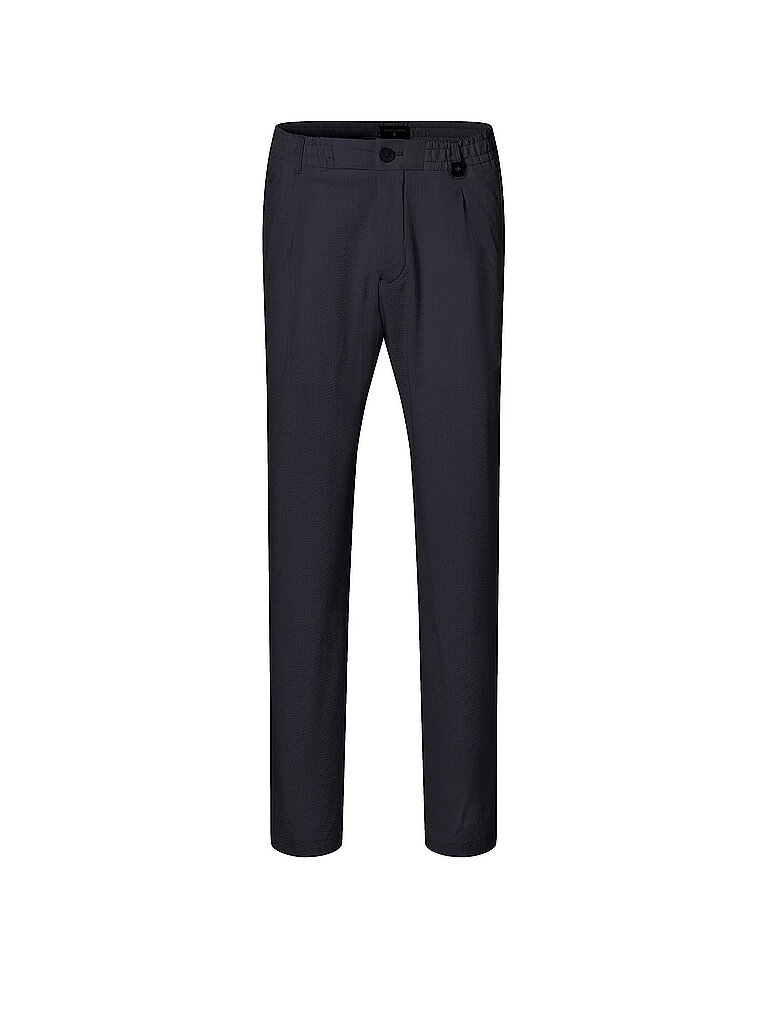 Tapered Fit Bundfaltenhose mit Strukturmuster Modell Lui