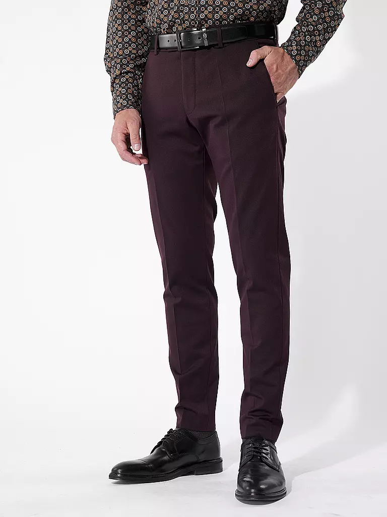 STRELLSON | Anzughose Slim Fit MELWIN | rot