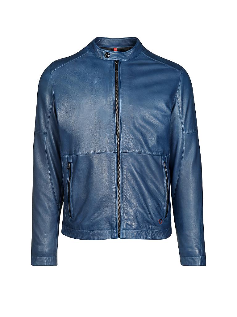 STRELLSON | Lederjacke "Beacon" | blau