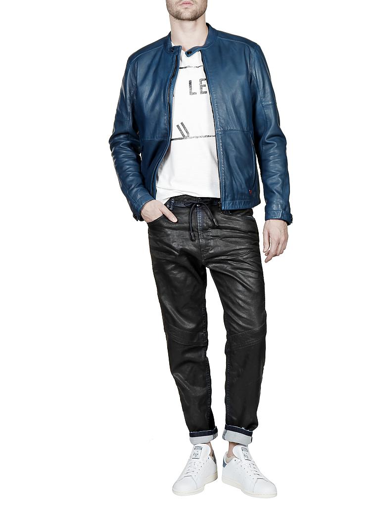 STRELLSON | Lederjacke "Beacon" | blau