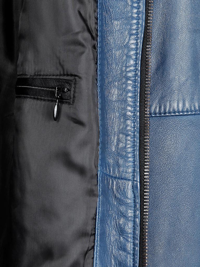 STRELLSON | Lederjacke "Beacon" | blau