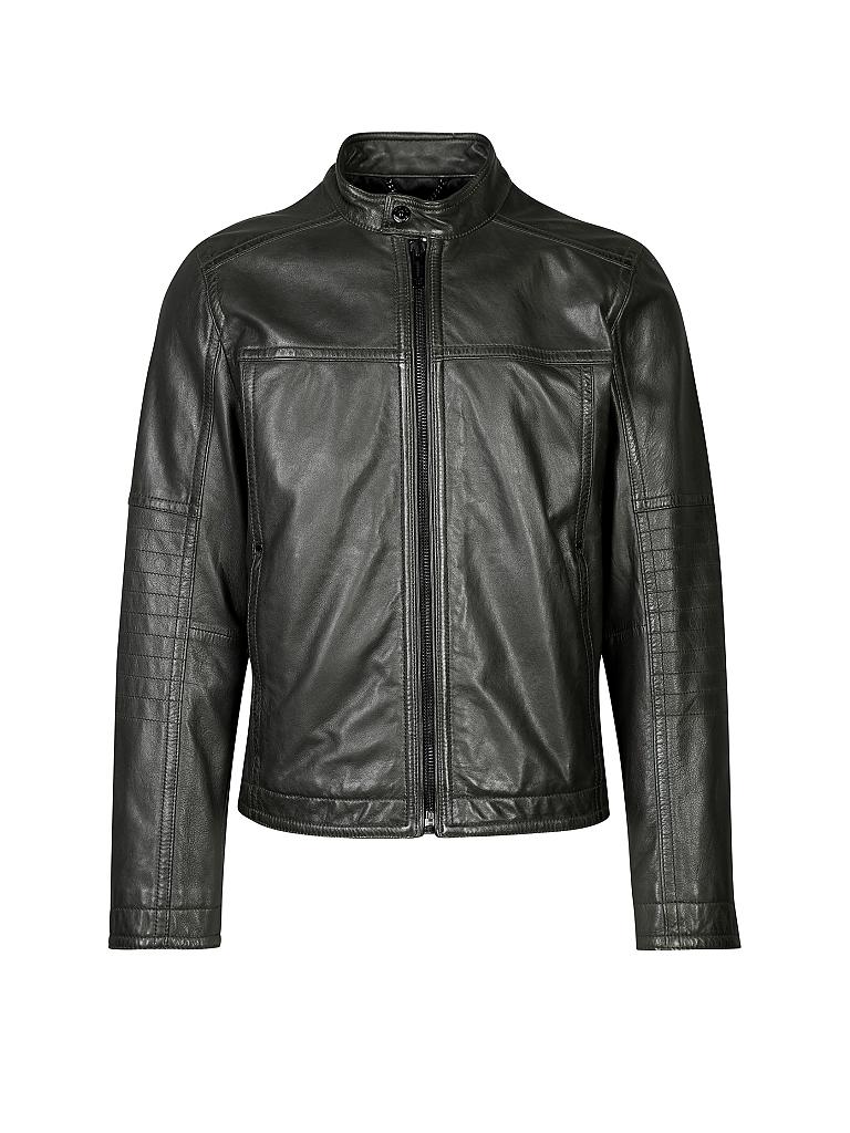 Strellson Spirit Strellson 110042 Preston Leather Jacket In Navy