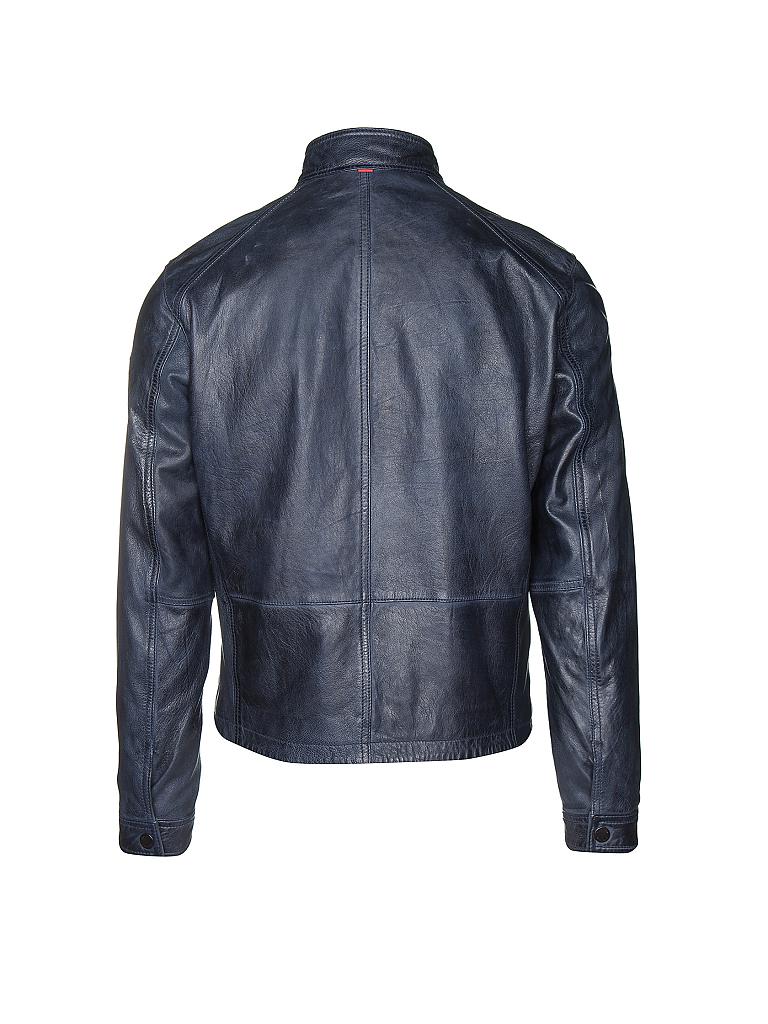 STRELLSON Lederjacke blau