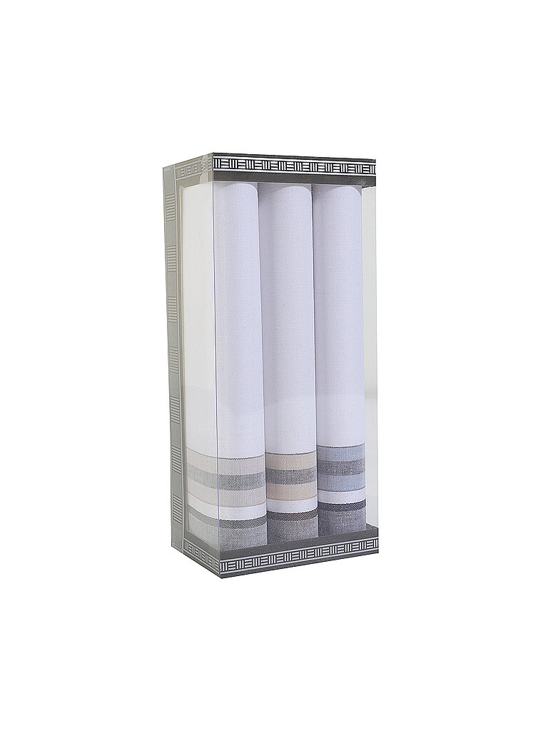 STUCO Taschentücher Enzo 3-er Pkg. weiss