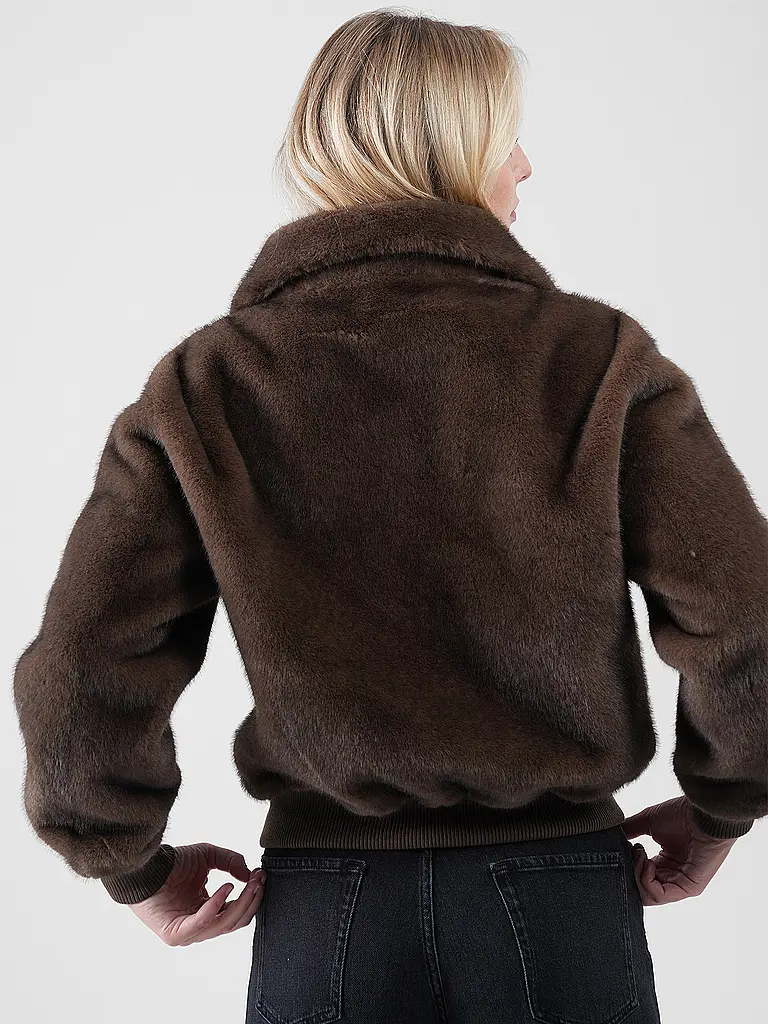 STUDIO AR | Jacke in Felloptik SELENA | Braun