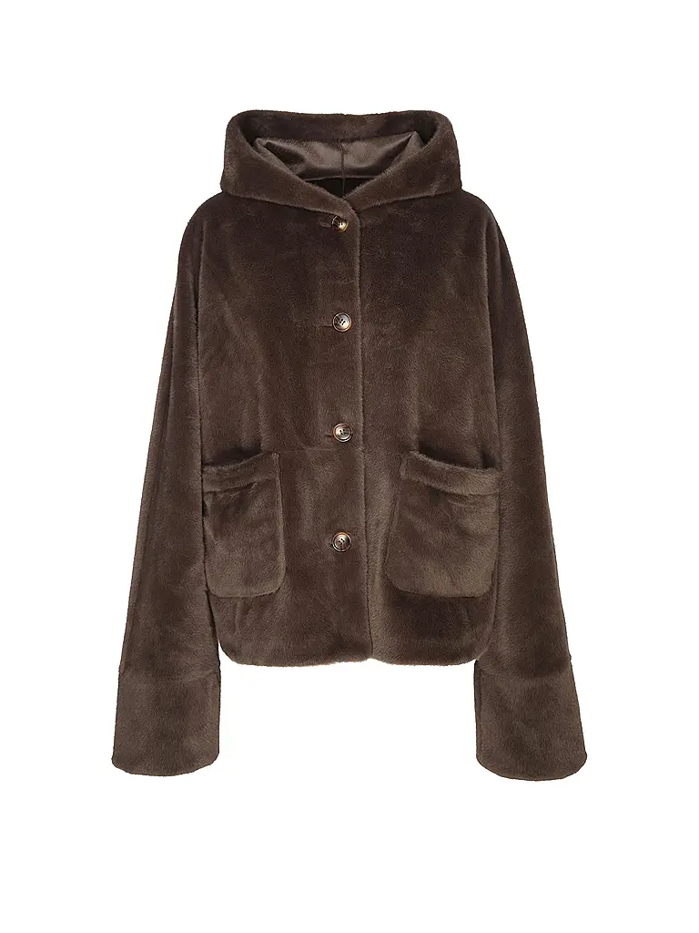 STUDIO AR | Wendejacke in Felloptik RYLEE  | braun