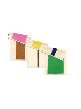 SUITE702 | Gästetuch Set 3x 30x50cm MARTENS AND MARTENS Pink/Royal Blue/Brown