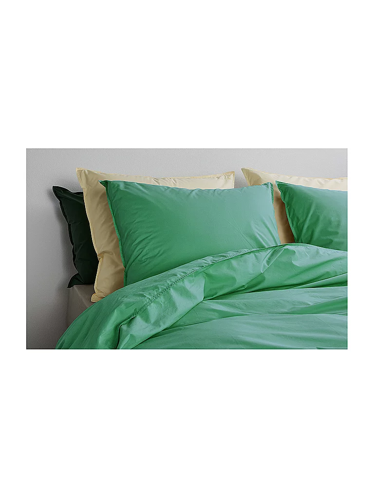 SUITE702 Parure de lit en percale 70x90cm/140x200cm Vert Jade vert clair