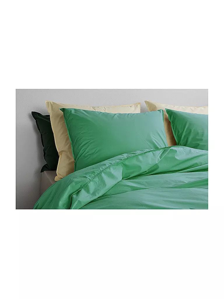 SUITE702 | Perkal Bettwäsche 70x90cm/140x200cm Jade Green | hellgrün