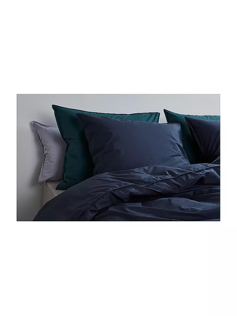 SUITE702 | Perkal Bettwäsche 70x90cm/140x200cm Navy Blue | dunkelblau