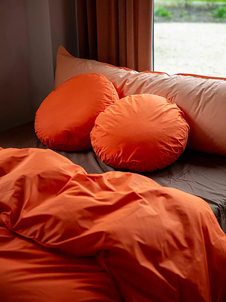 SUITE702 | Perkal Bettwäsche 70x90cm/140x200cm Poppy Orange | orange