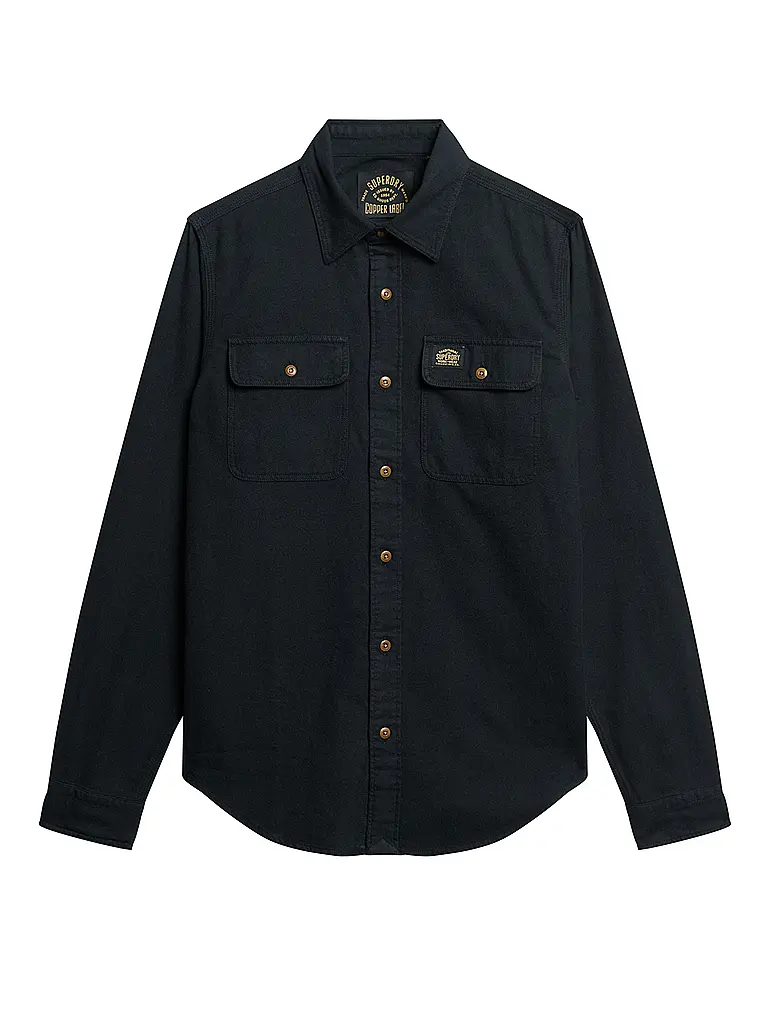 SUPERDRY | Flanellhemd  | schwarz
