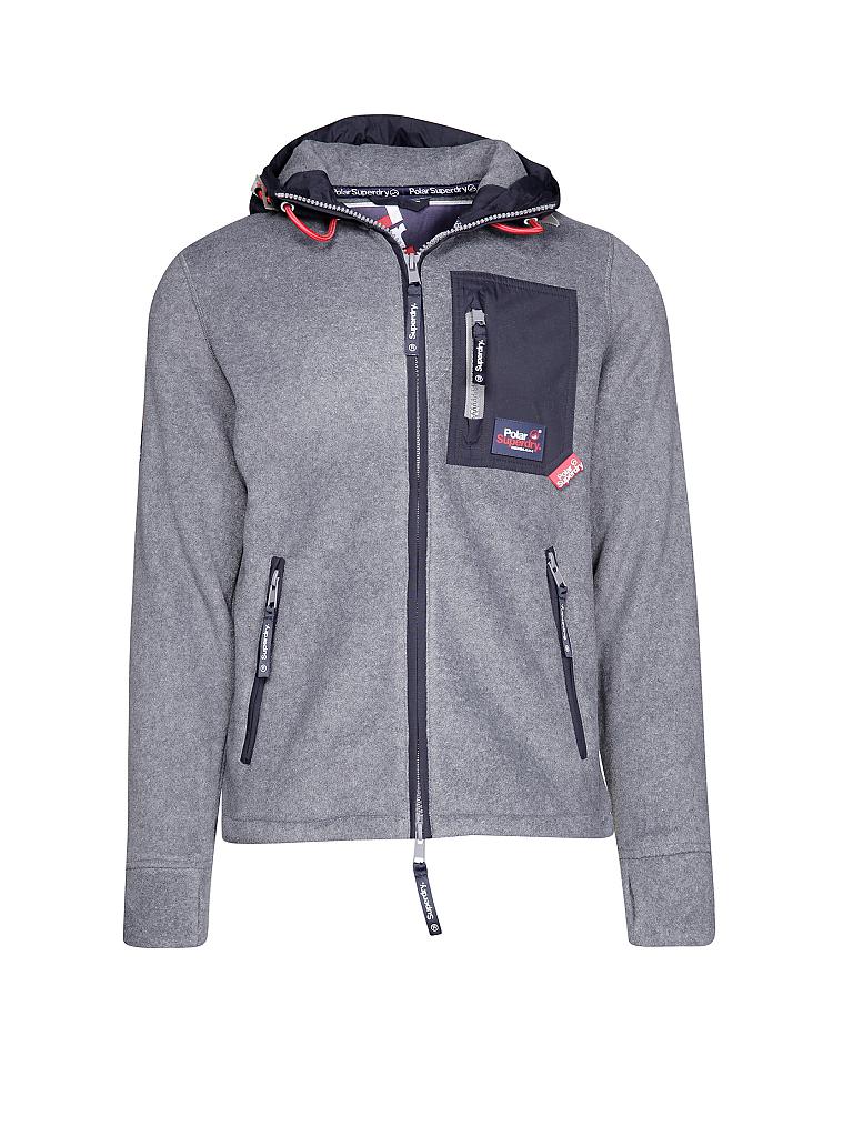 SUPERDRY | Fleece-Weste | grau