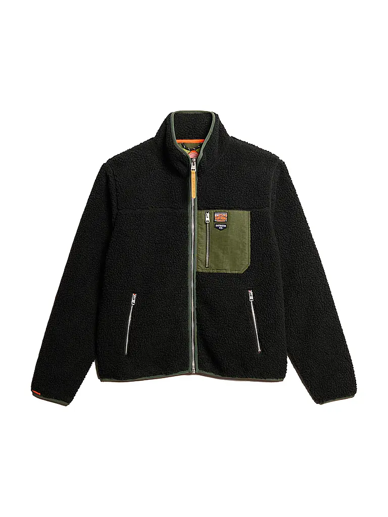 SUPERDRY | Fleecejacke | schwarz