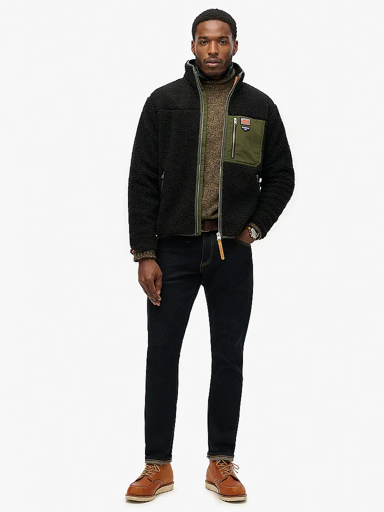 SUPERDRY | Fleecejacke | schwarz