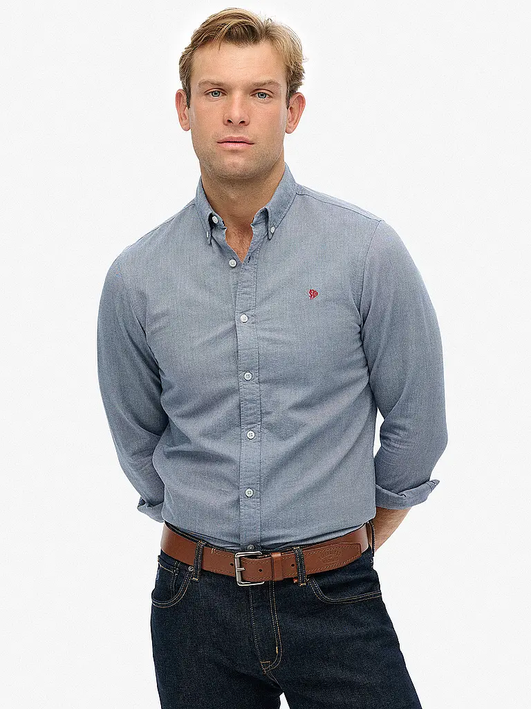 SUPERDRY | Hemd Casual Fit | blau