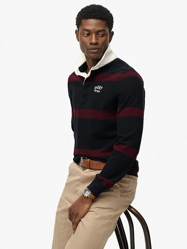 SUPERDRY | Rugbysweater  | blau