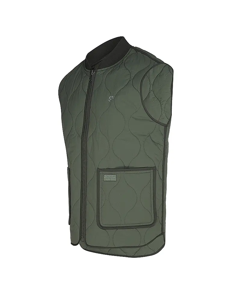 SUPERDRY | Steppgilet  | grün