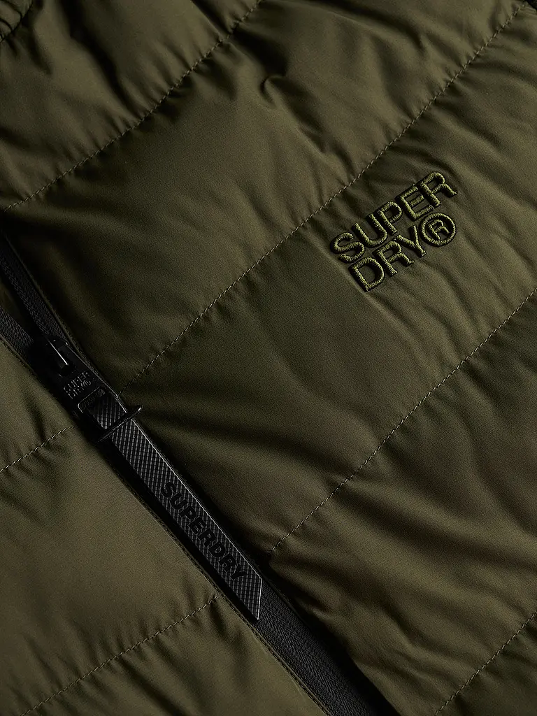 SUPERDRY | Strickjacke HOODED | Olive