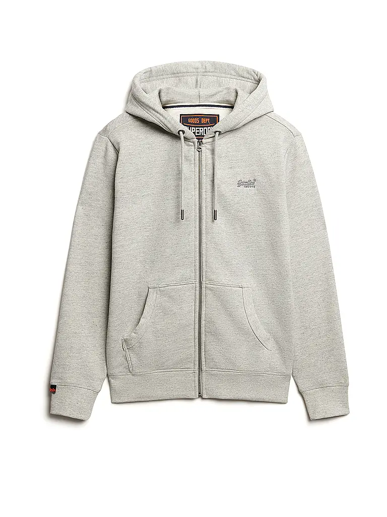 SUPERDRY | Sweatjacke  | grau