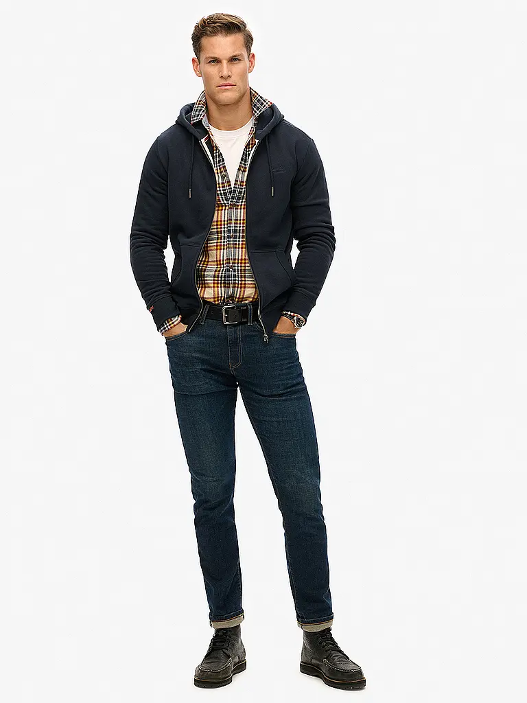 SUPERDRY | Sweatjacke  | dunkelblau
