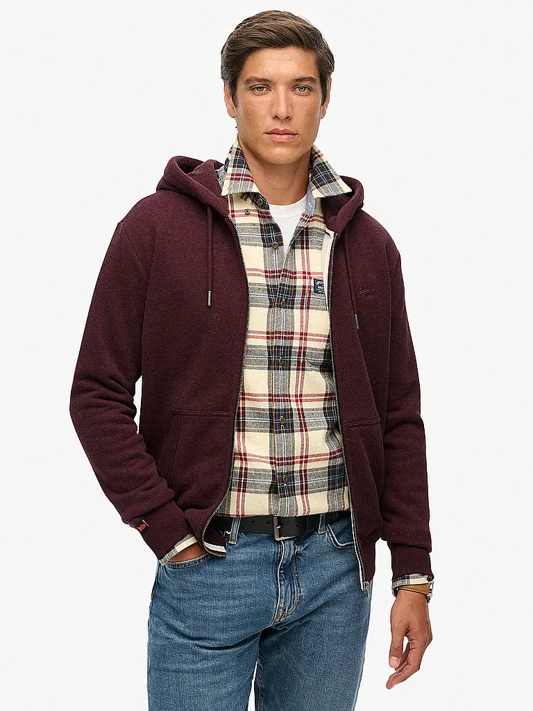 SUPERDRY | Sweatjacke  | beige