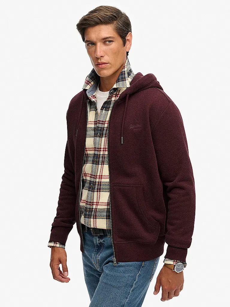 SUPERDRY | Sweatjacke  | beige