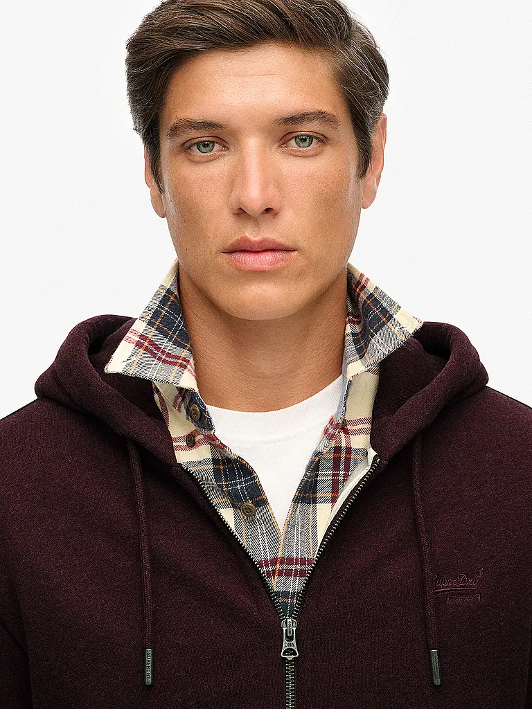 SUPERDRY | Sweatjacke  | beige