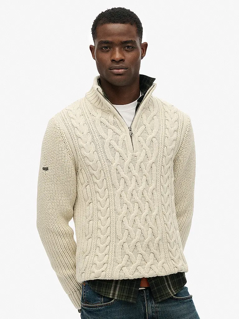SUPERDRY | Troyer Pullover JACOB | beige