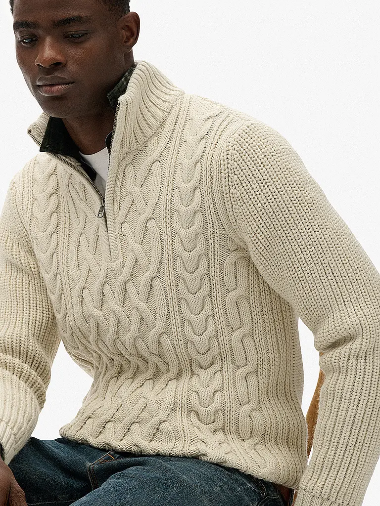 SUPERDRY | Troyer Pullover JACOB | beige