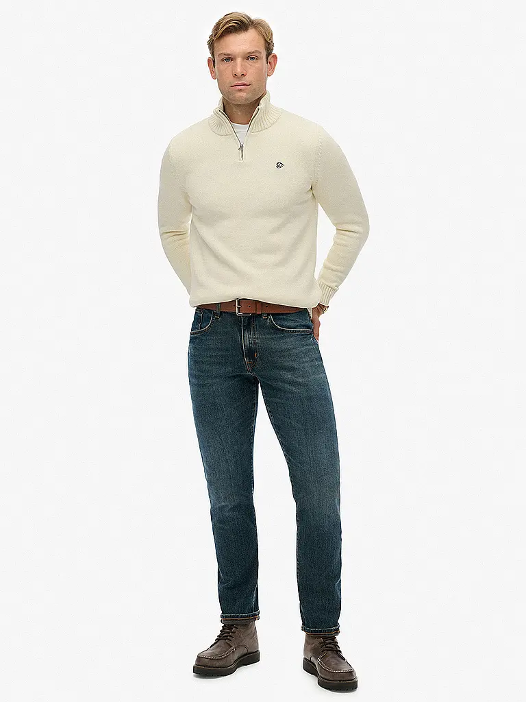 SUPERDRY | Troyer Sweater  | Creme