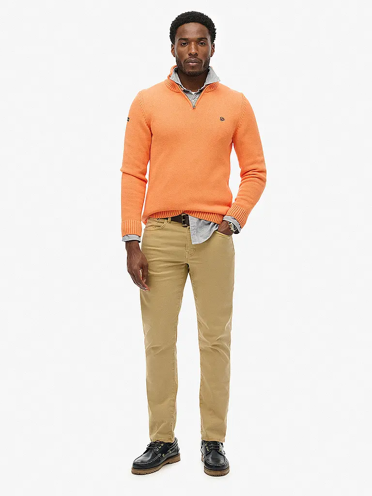 SUPERDRY | Troyer Sweater  | Orange