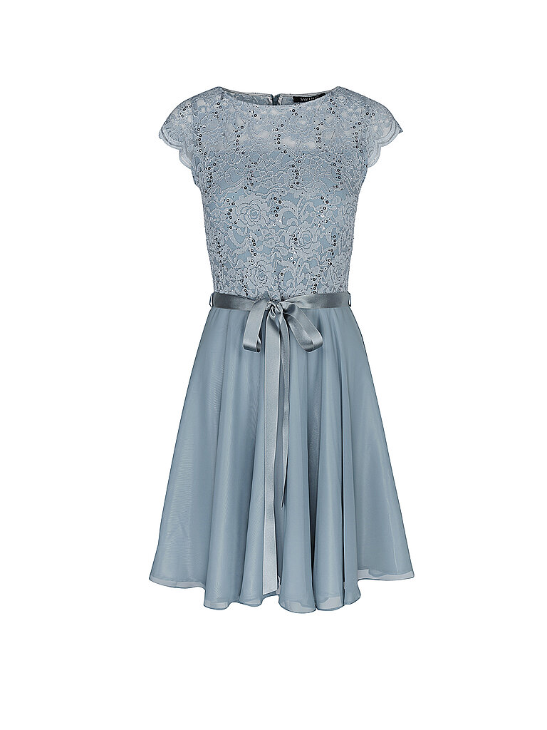 Cocktailkleid aus floraler Spitze und Chiffon