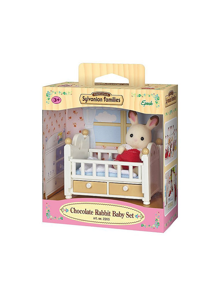 SYLVANIAN FAMILIES Schokoladenhasen Baby und Bettchen