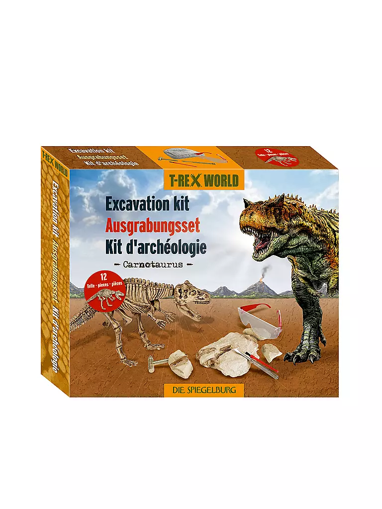 T-REX WORLD | Großes Ausgrabungsset Carnotaurus | keine Farbe