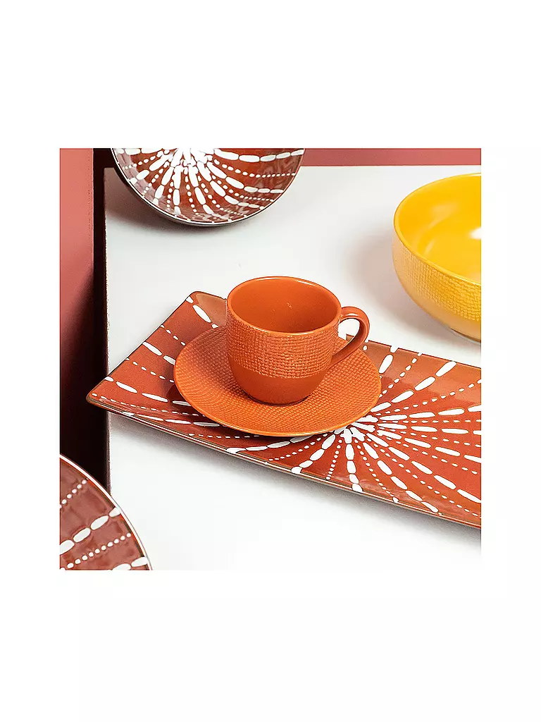 TABLE PASSION | Espressotasse mit Untertasse 220ml VESUVIO Terra | orange