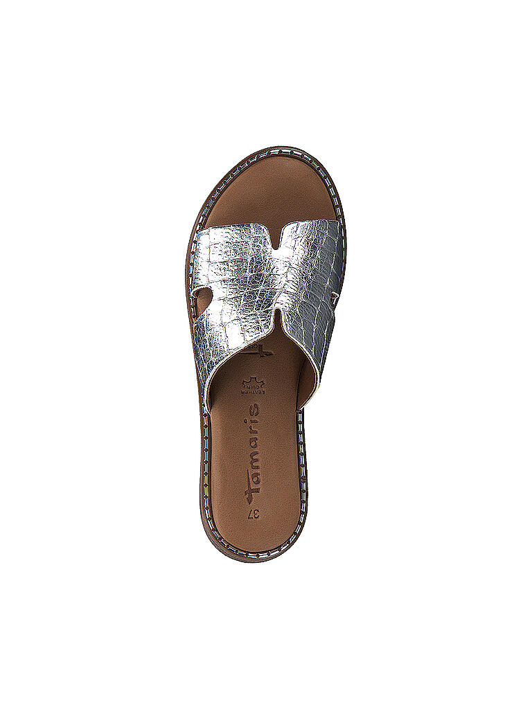 TAMARIS | Sandale - Pantoffel | silber