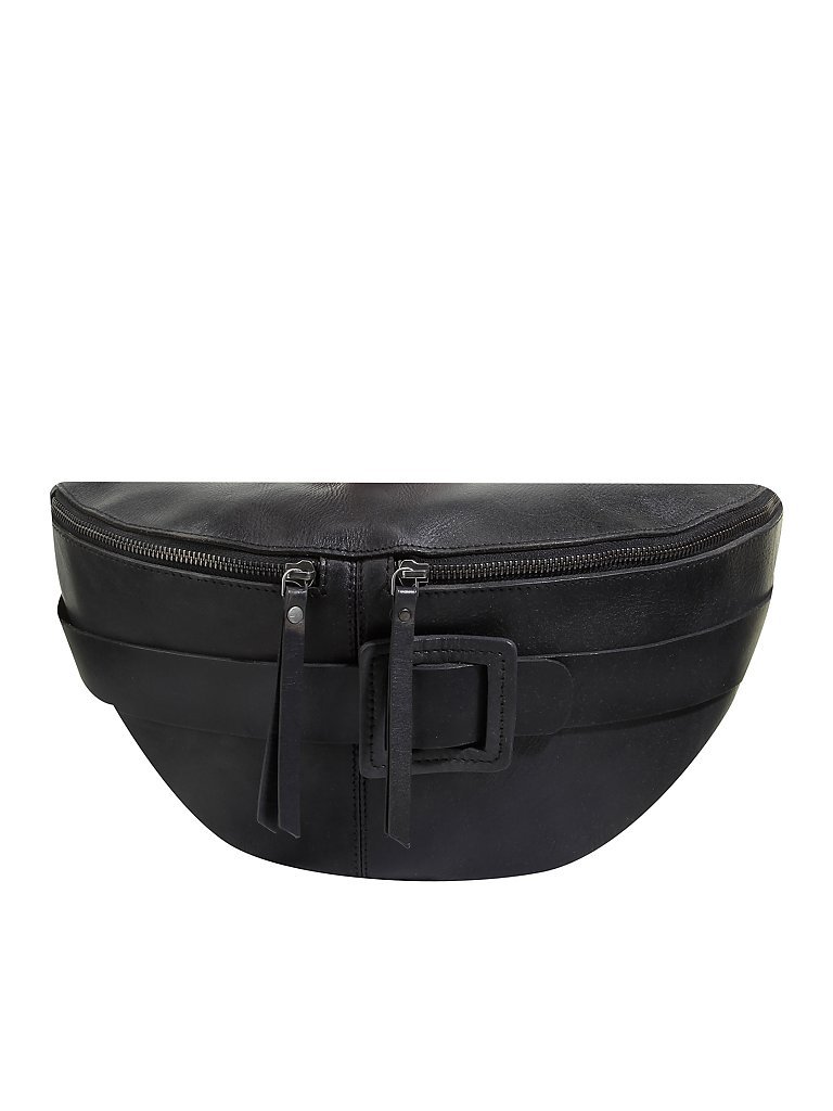 TASCHENDIEB Leder Gürteltasche Rosaliegasse 6 grau
