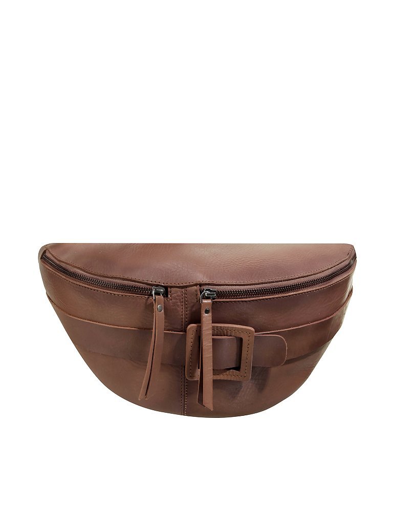 TASCHENDIEB Leder Gürteltasche Rosaliegasse 6 braun